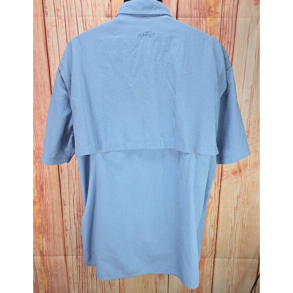 Orvis Mens Blue Check Short Sleeve Fishing Shirt XXL - Picture 2 of 9
